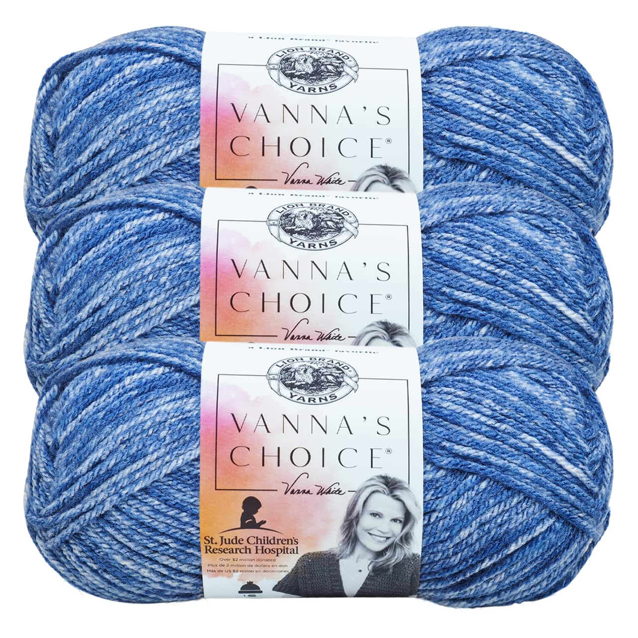 3 Pack Lion Brand® Vanna's Choice® Heather & Mist Yarn